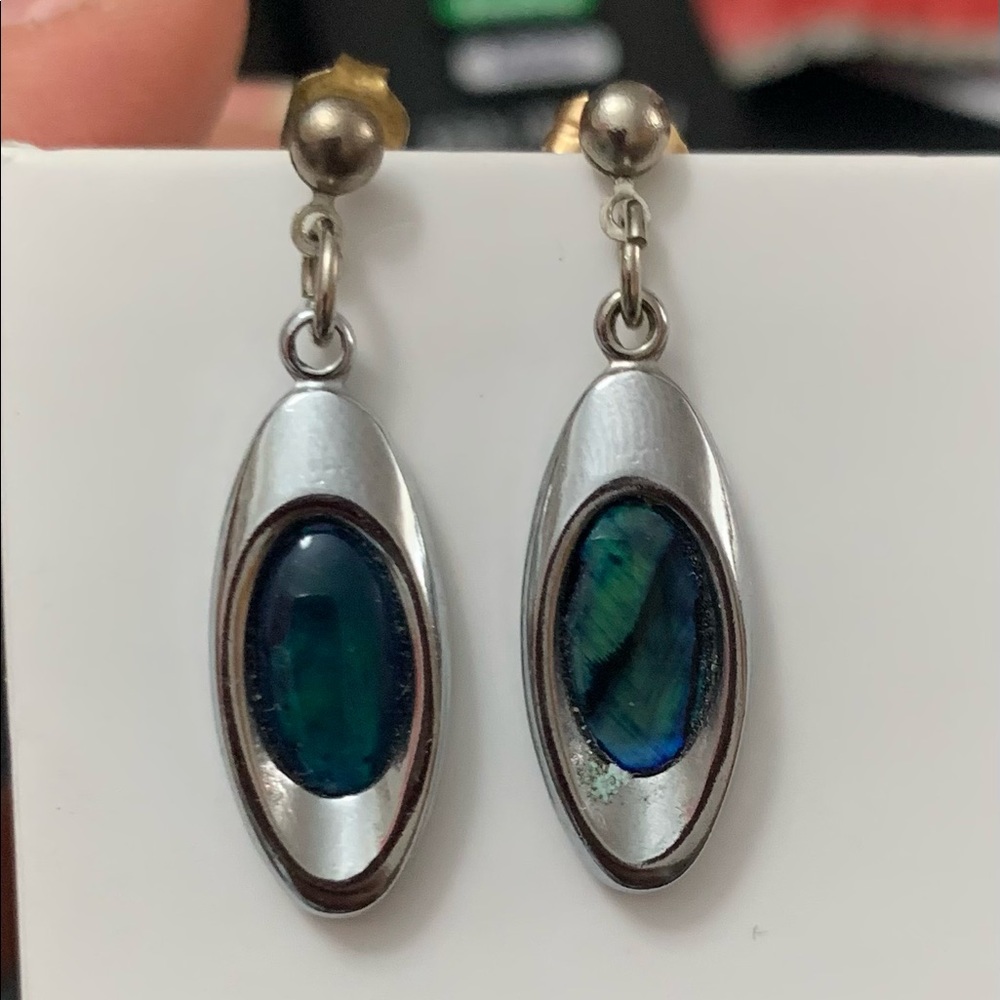 Vintage 90s 🐚 Abalone earrings